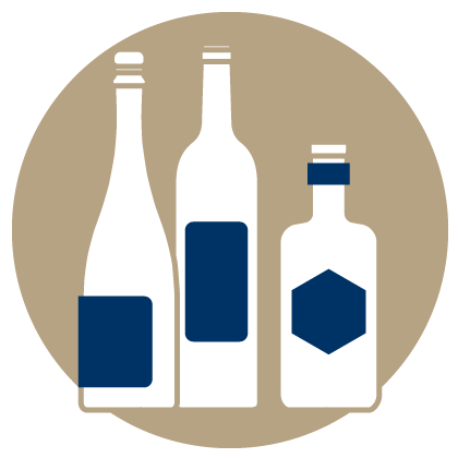 étiquettes autocollantes pour le secteur des vins et spiritueux